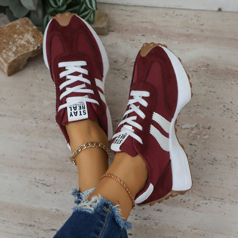 Women's Orthopedic Sneakers – Lightweight Lace-Up Casual Trainers