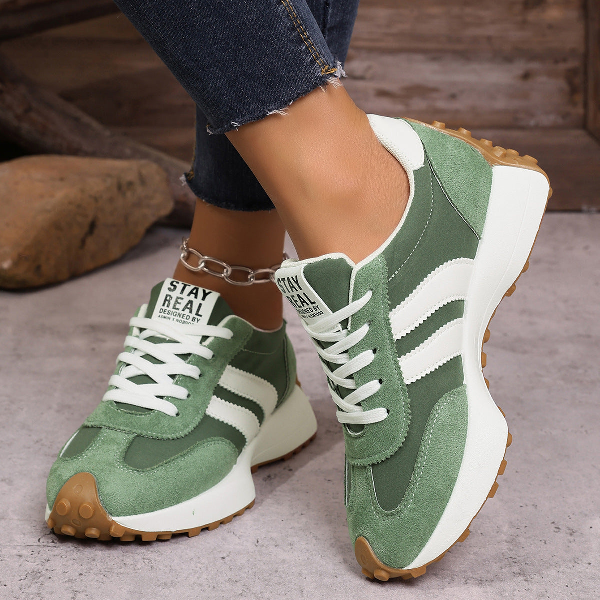 Women's Orthopedic Sneakers – Lightweight Lace-Up Casual Trainers