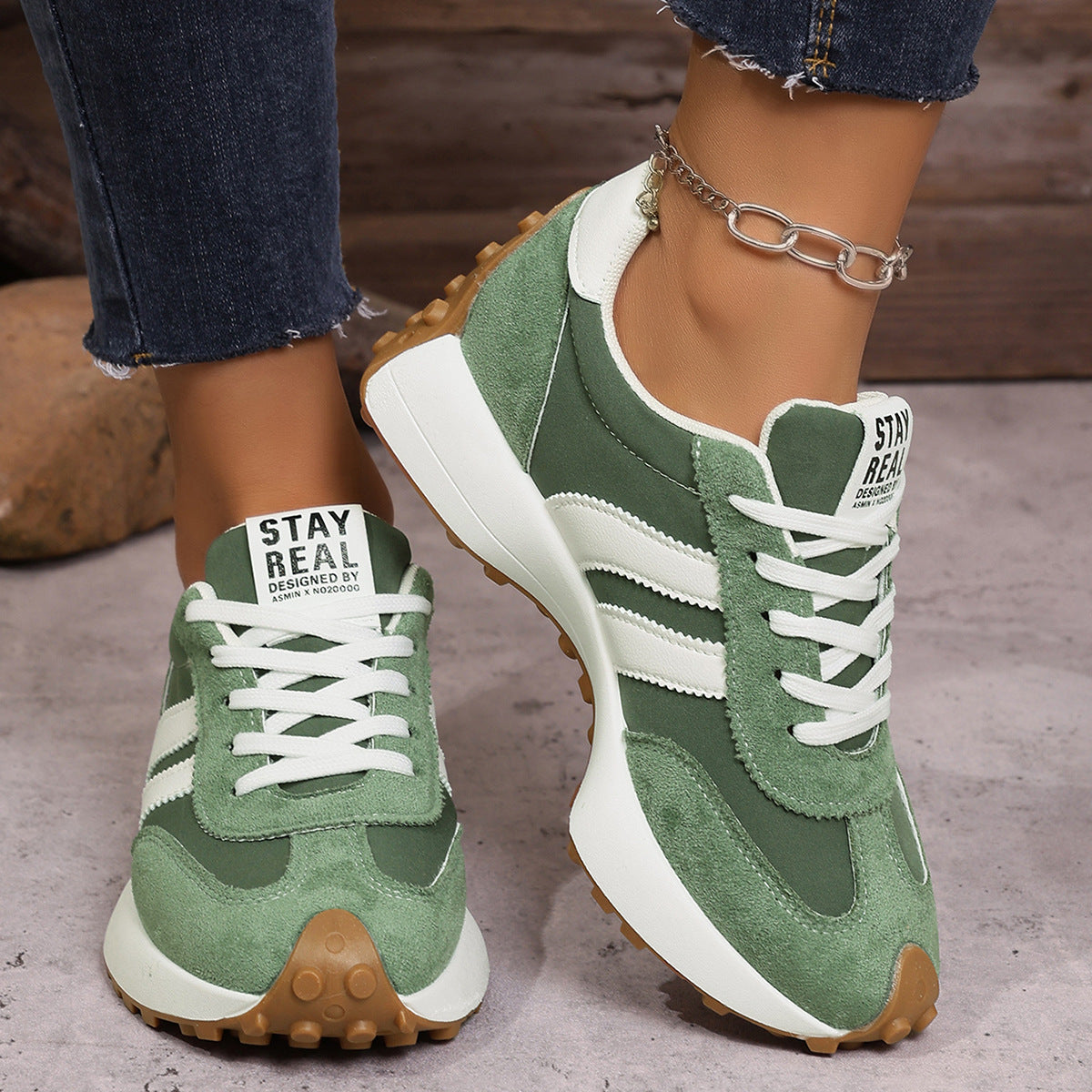 Women's Orthopedic Sneakers – Lightweight Lace-Up Casual Trainers