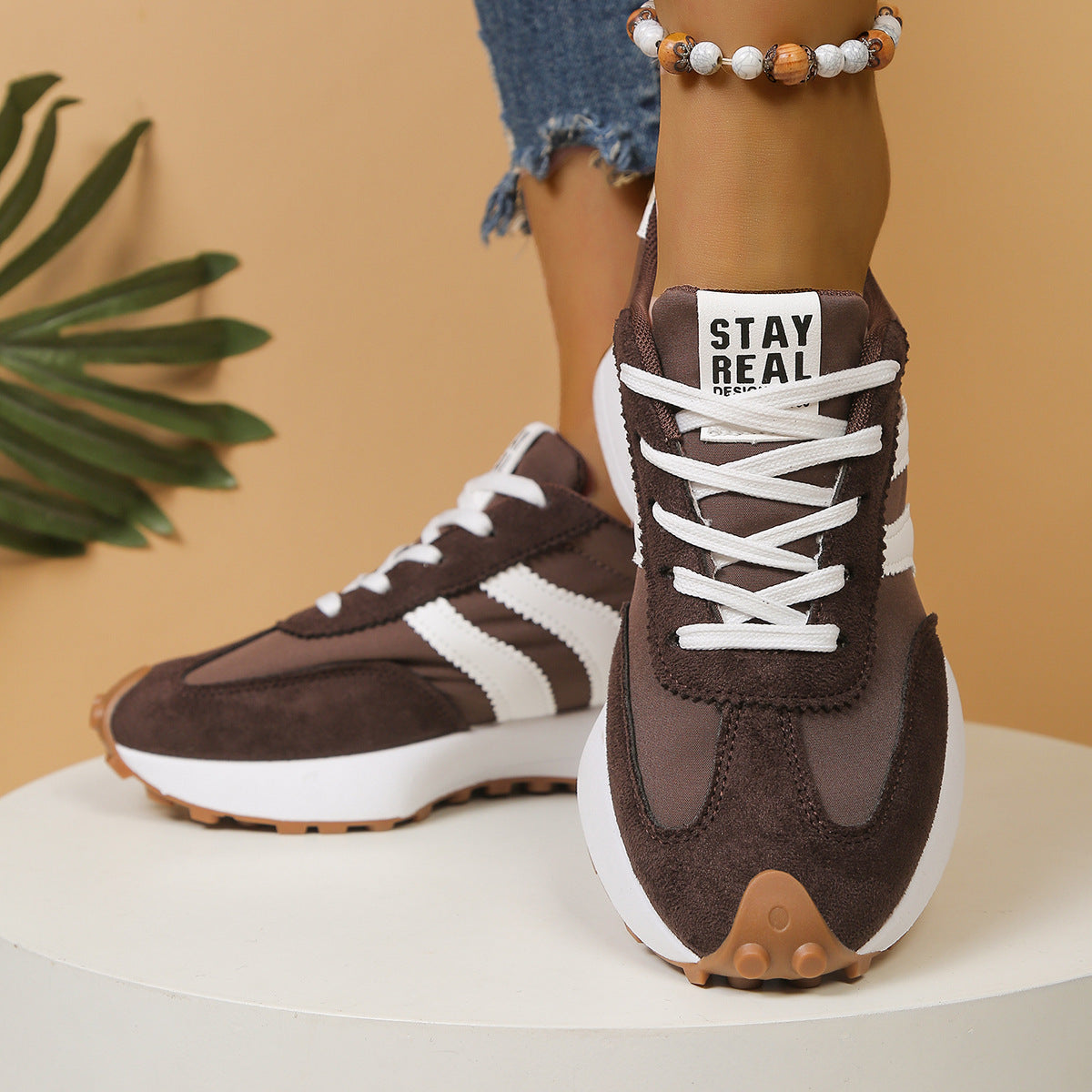Women's Orthopedic Sneakers – Lightweight Lace-Up Casual Trainers