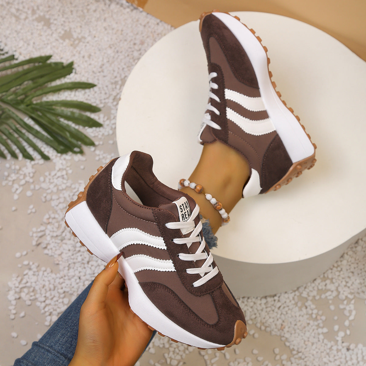 Women's Orthopedic Sneakers – Lightweight Lace-Up Casual Trainers