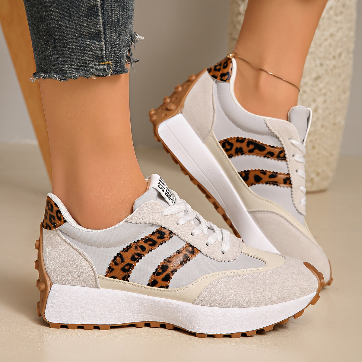 Women's Orthopedic Sneakers – Lightweight Lace-Up Casual Trainers