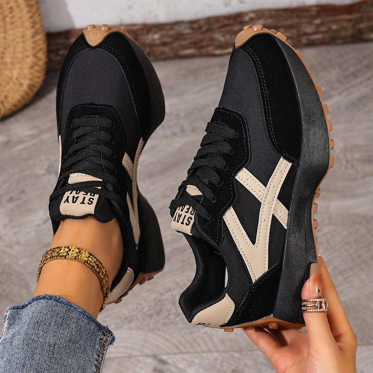 Women's Orthopedic Sneakers – Lightweight Lace-Up Casual Trainers