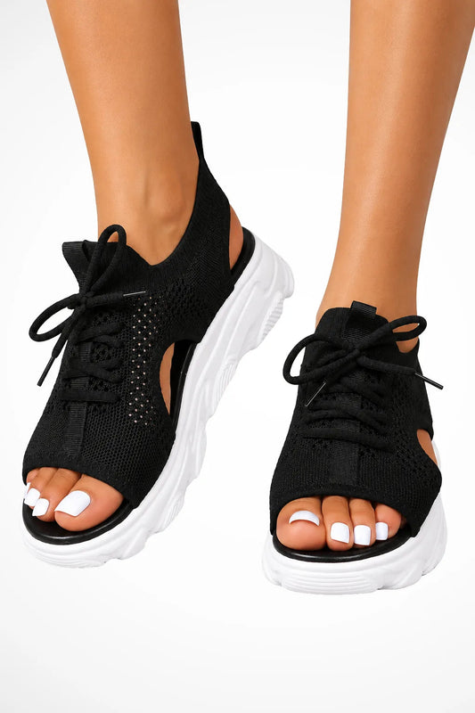 Women's Sandals – Chunky Lace-Up Sneaker Sandals