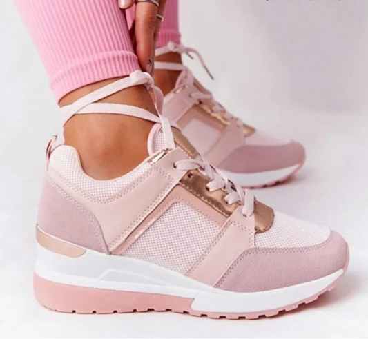 Women's Sneakers – Lace-Up Platform Fashion Trainers