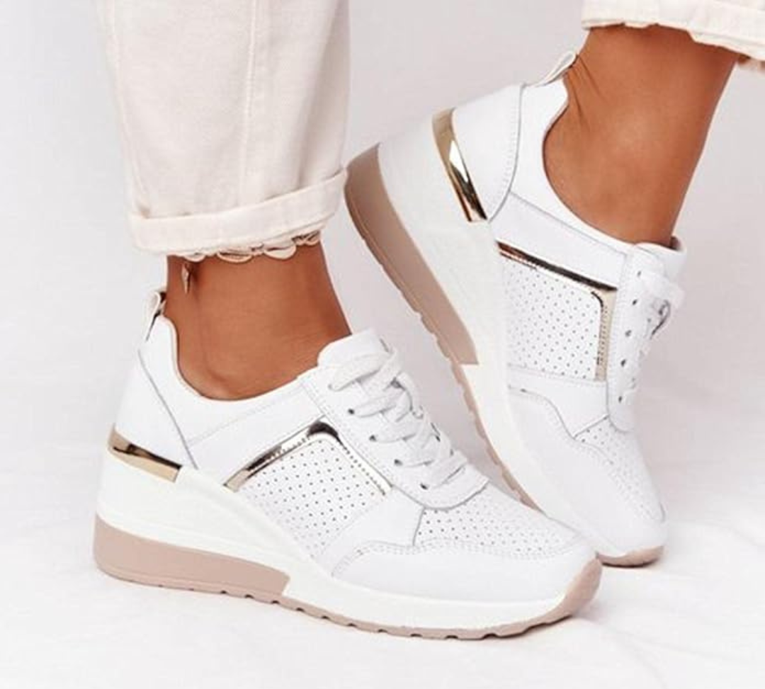 Women's Sneakers – Lace-Up Platform Fashion Trainers