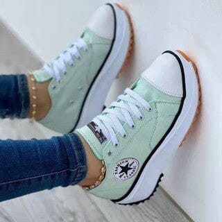 Women's Sneakers – Platform Lace-Up Casual Shoes