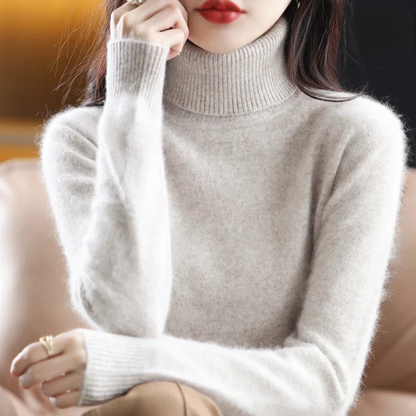 Women's Sweater – Classic Fitted Turtleneck Pullover