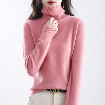 Women's Sweater – Classic Fitted Turtleneck Pullover