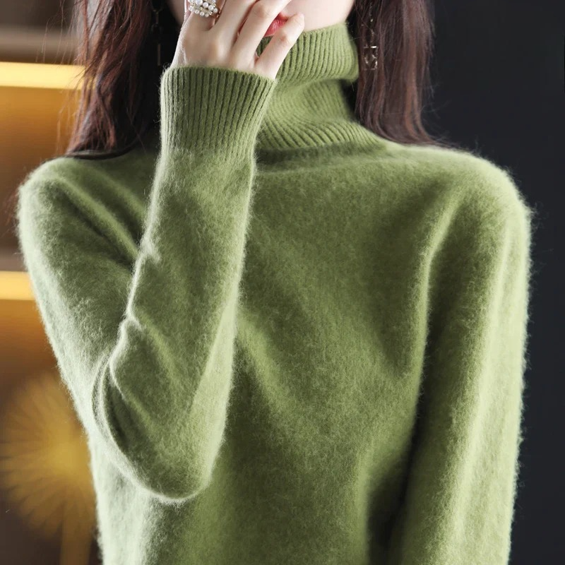 Women's Sweater – Classic Fitted Turtleneck Pullover