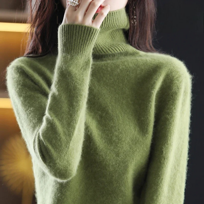 Women's Sweater – Classic Fitted Turtleneck Pullover