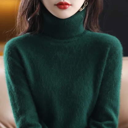 Women's Sweater – Classic Fitted Turtleneck Pullover