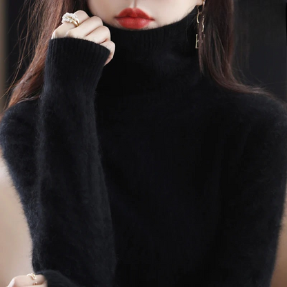 Women's Sweater – Classic Fitted Turtleneck Pullover