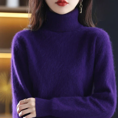 Women's Sweater – Classic Fitted Turtleneck Pullover