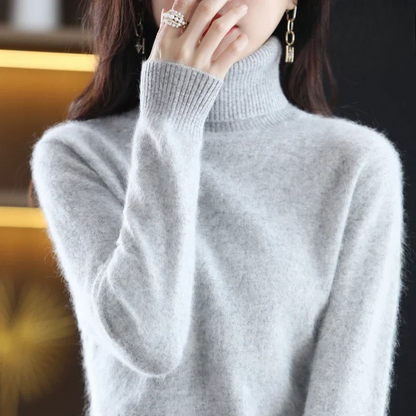 Women's Sweater – Classic Fitted Turtleneck Pullover