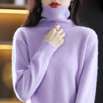 Women's Sweater – Classic Fitted Turtleneck Pullover