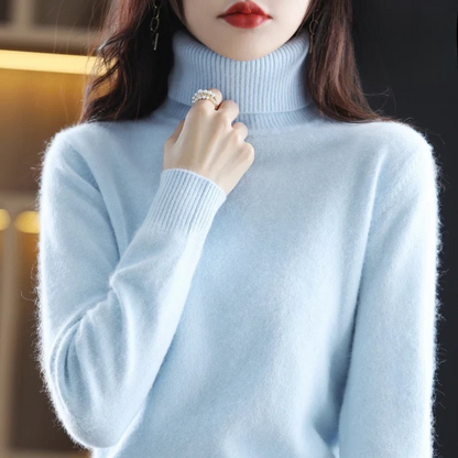 Women's Sweater – Classic Fitted Turtleneck Pullover