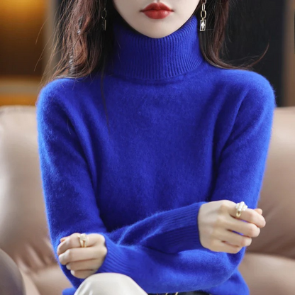 Women's Sweater – Classic Fitted Turtleneck Pullover
