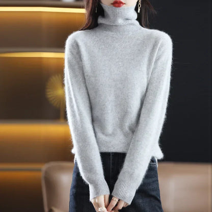 Women's Sweater – Classic Fitted Turtleneck Pullover