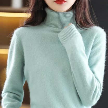 Women's Sweater – Classic Fitted Turtleneck Pullover