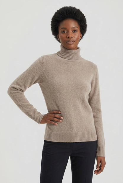 Women's Sweater – Classic Fitted Turtleneck Pullover
