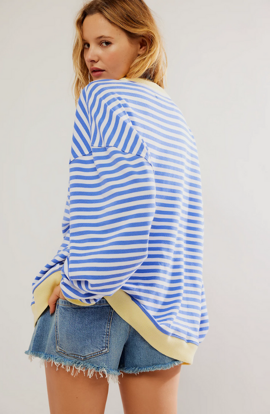 Women's Sweaters – Oversized Striped Sweater