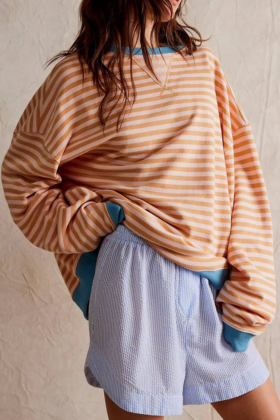 Women's Sweaters – Oversized Striped Sweater