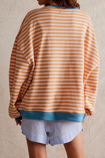 Women's Sweaters – Oversized Striped Sweater