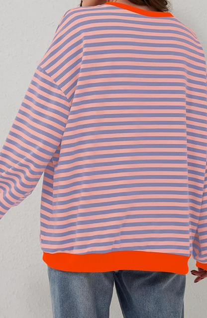 Women's Sweaters – Oversized Striped Sweater
