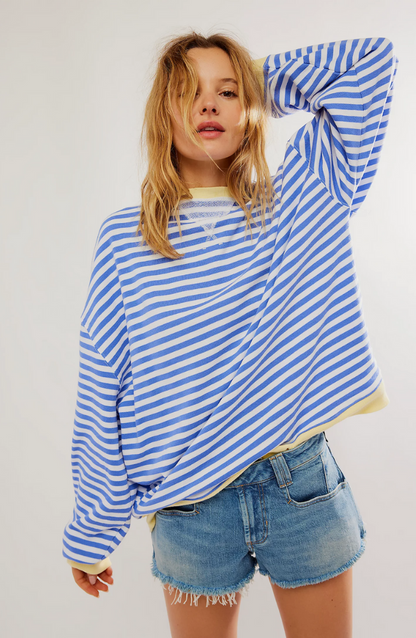 Women's Sweaters – Oversized Striped Sweater
