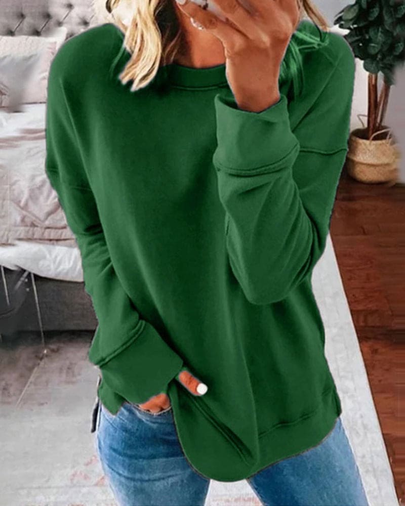 Women's Sweaters – Relaxed Crewneck Everyday Pullover