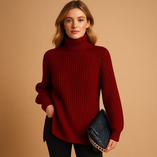 Women's Sweaters – Turtleneck Knit Sweater