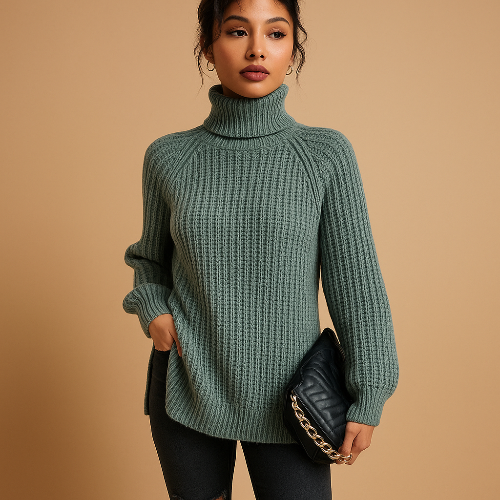 Women's Sweaters – Turtleneck Knit Sweater