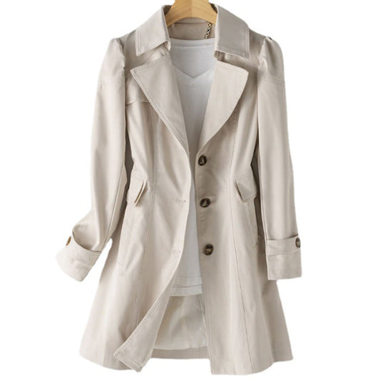 Women's Trench Coat – Classic Short Single-Breasted Style