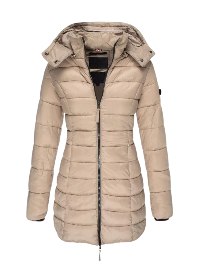 Women's Trench Coat – Hooded Quilted Puffer Coat