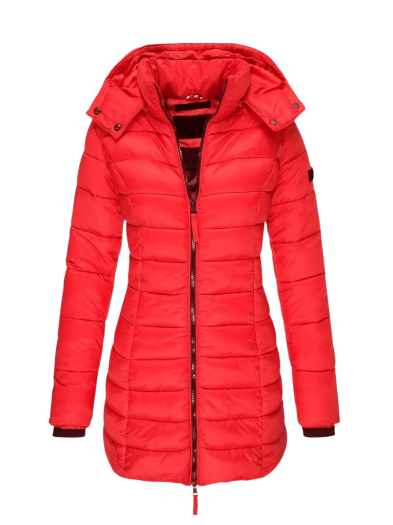 Women's Trench Coat – Hooded Quilted Puffer Coat