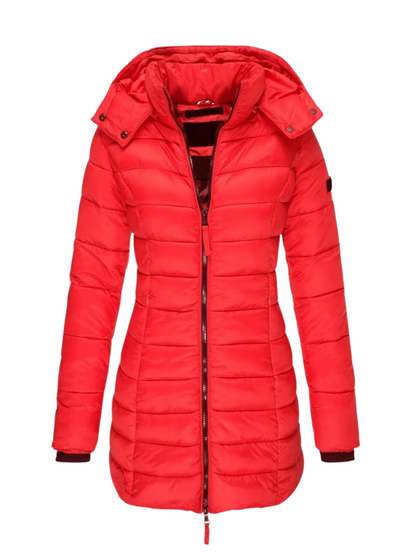 Women's Trench Coat – Hooded Quilted Puffer Coat