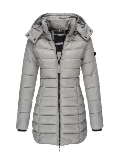 Women's Trench Coat – Hooded Quilted Puffer Coat