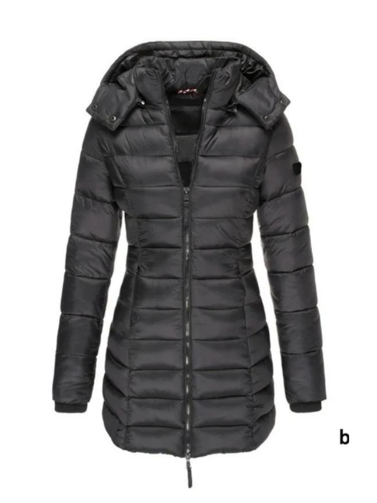 Women's Trench Coat – Hooded Quilted Puffer Coat