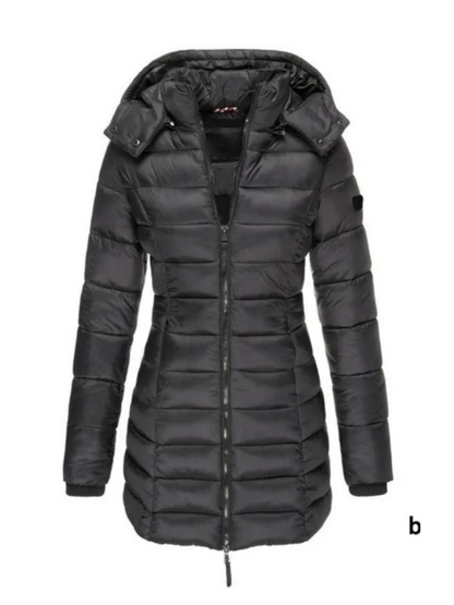 Women's Trench Coat – Hooded Quilted Puffer Coat