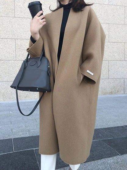 Women's Trench Coat – Long Open Front Coat
