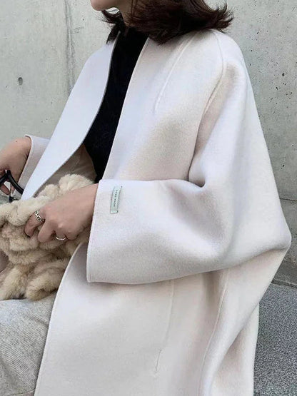 Women's Trench Coat – Long Open Front Coat