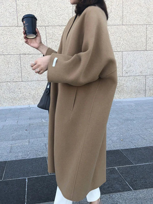 Women's Trench Coat – Long Open Front Coat
