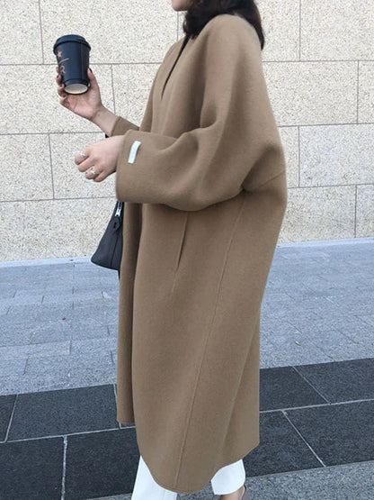 Women's Trench Coat – Long Open Front Coat