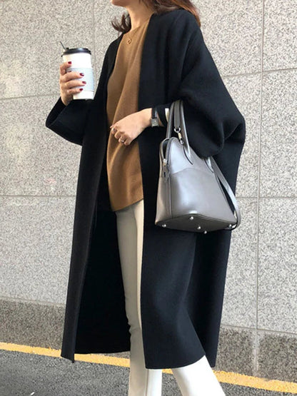 Women's Trench Coat – Long Open Front Coat
