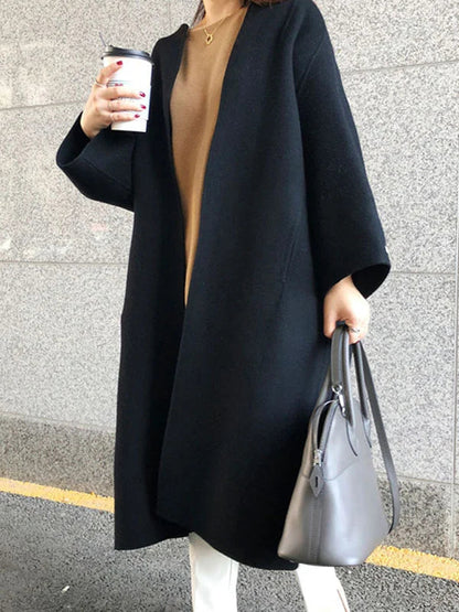 Women's Trench Coat – Long Open Front Coat