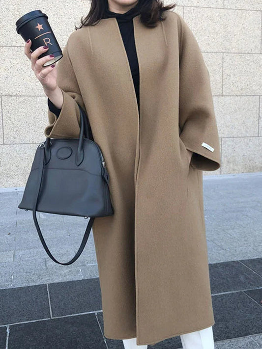 Women's Trench Coat – Long Open Front Coat