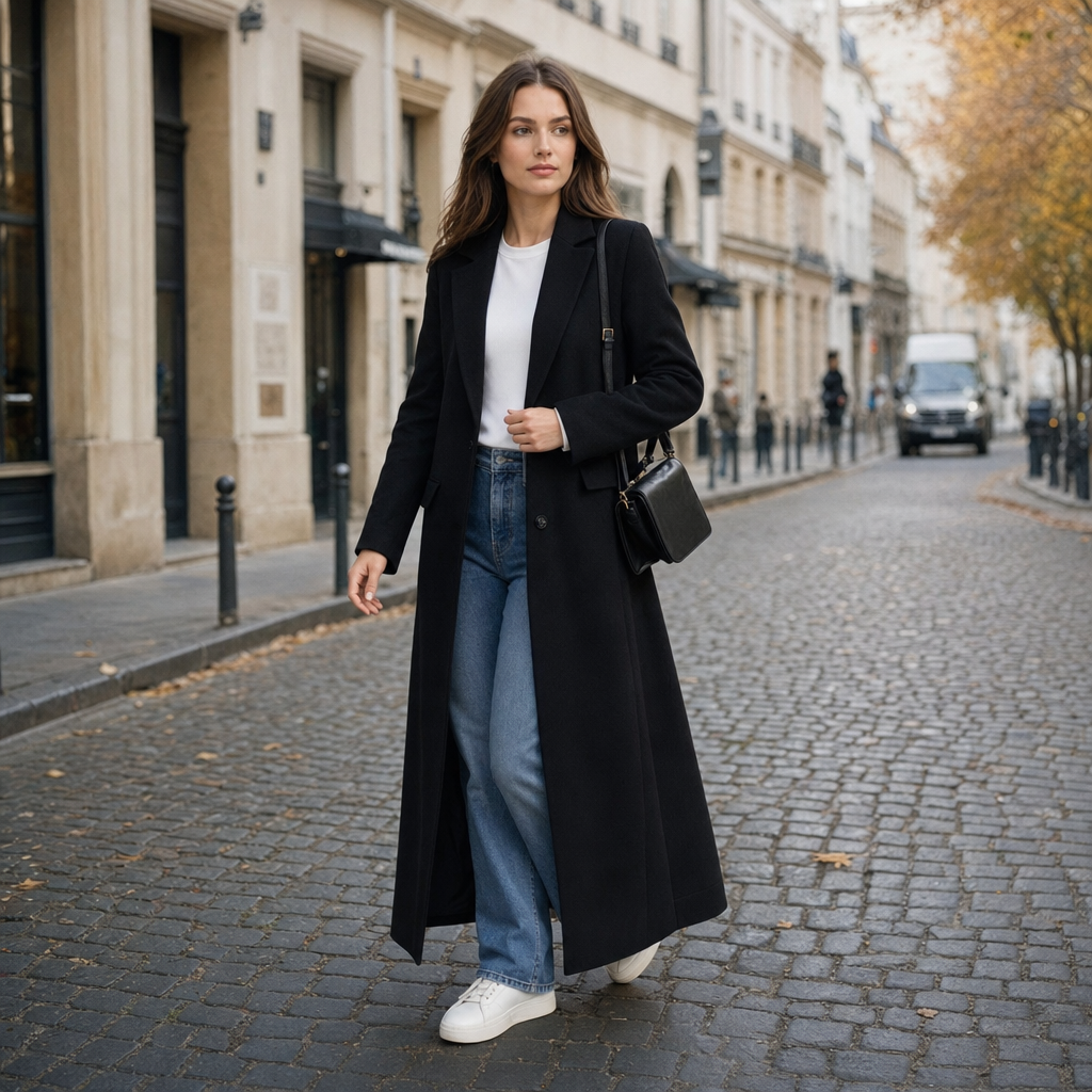 Women's Trench Coat – Tailored Maxi Longline Overcoat