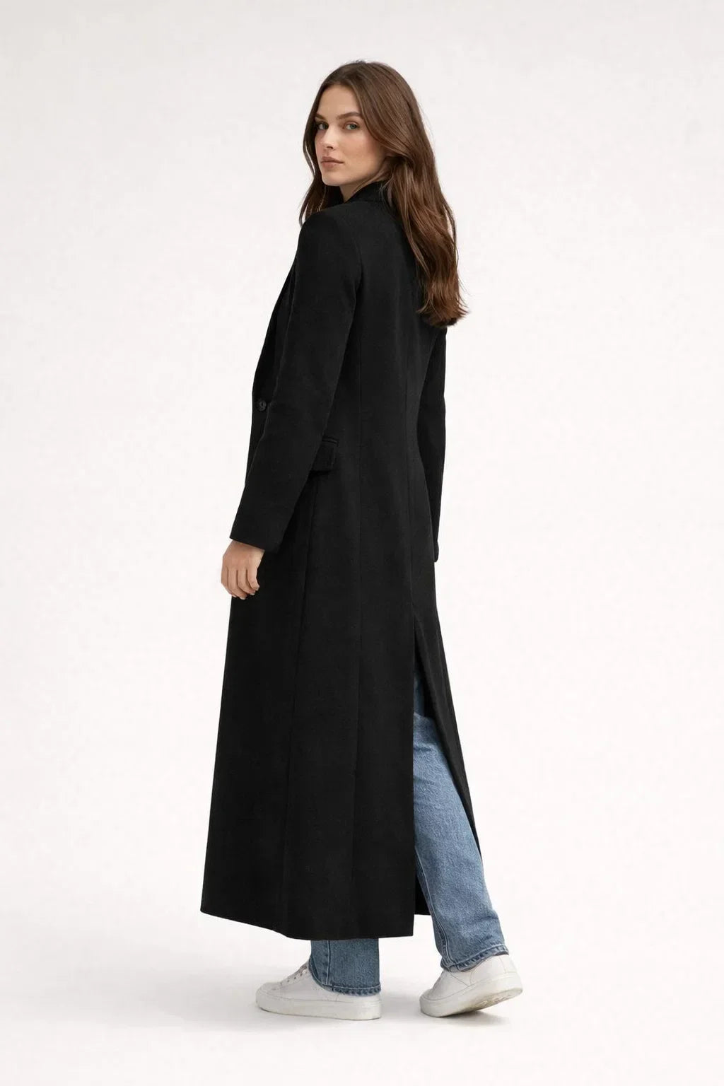 Women's Trench Coat – Tailored Maxi Longline Overcoat