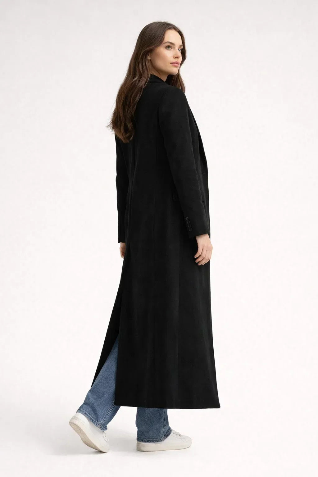 Women's Trench Coat – Tailored Maxi Longline Overcoat